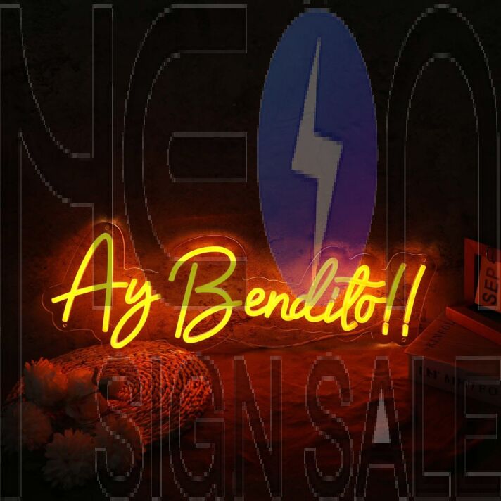 Ay Bendito Yellow Neon Sign