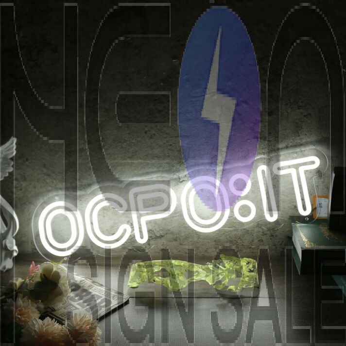 OCPOIT White Neon Sign