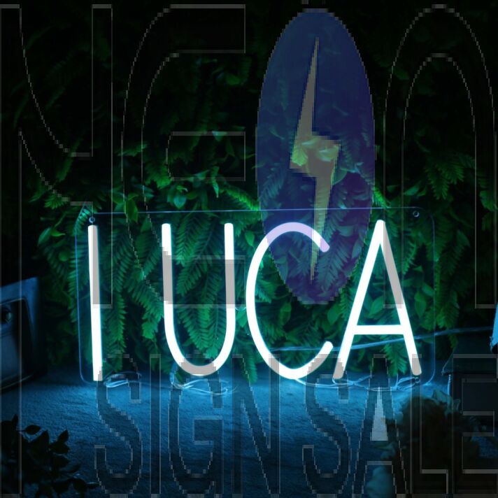 Luca Blue Neon Sign