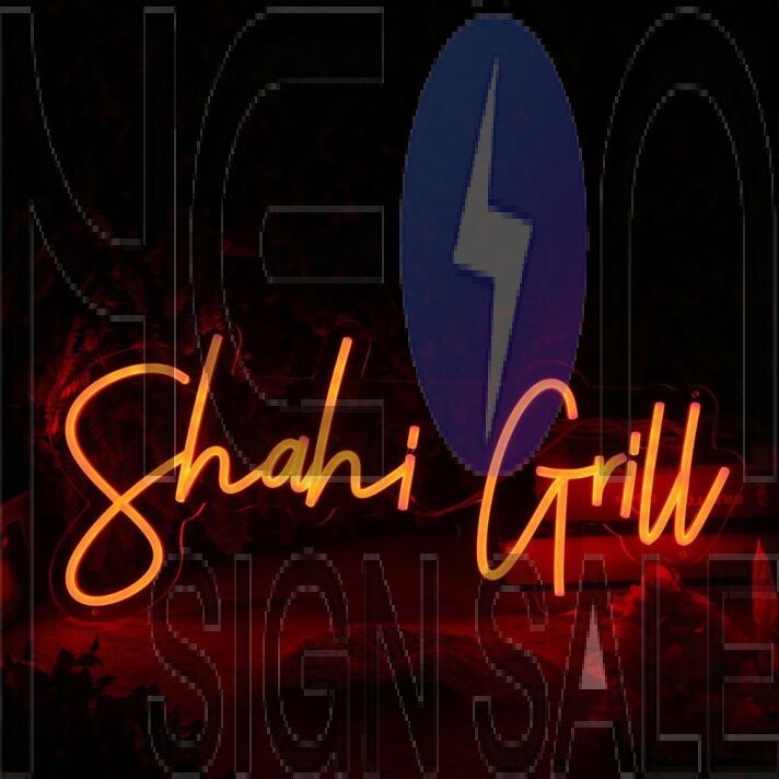 Shahi Grill Orange Neon Sign