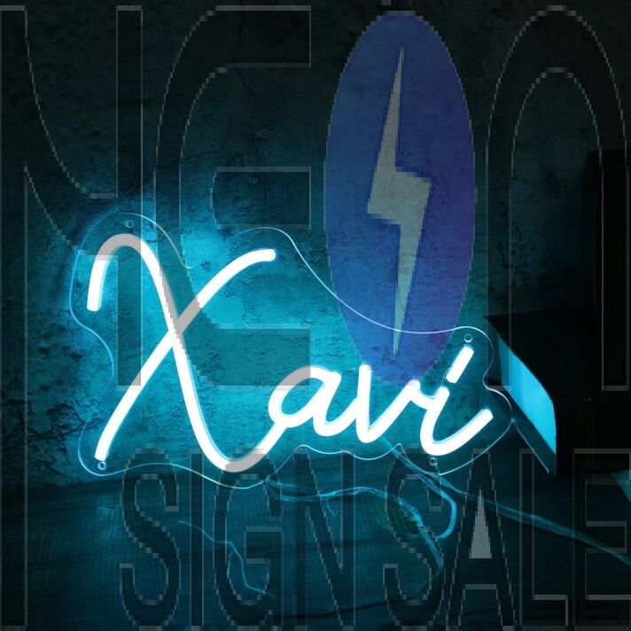 Xavi Blue Neon Sign
