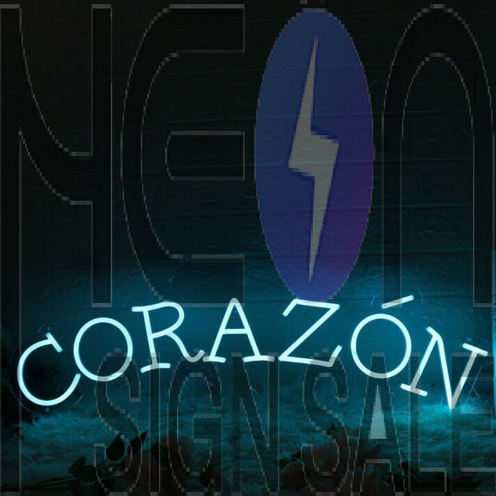 Corazon Blue Neon Sign