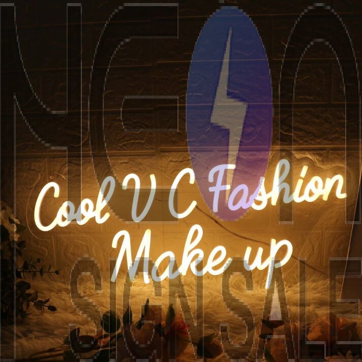 Cool VC Fashion Make Up Yellow Neon Sign