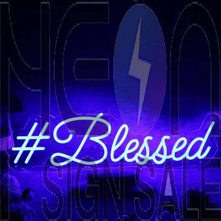 Blessed Blue Neon Sign