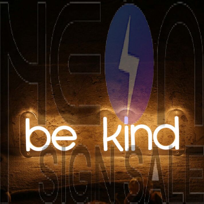 Be Kind Yellow Neon Sign