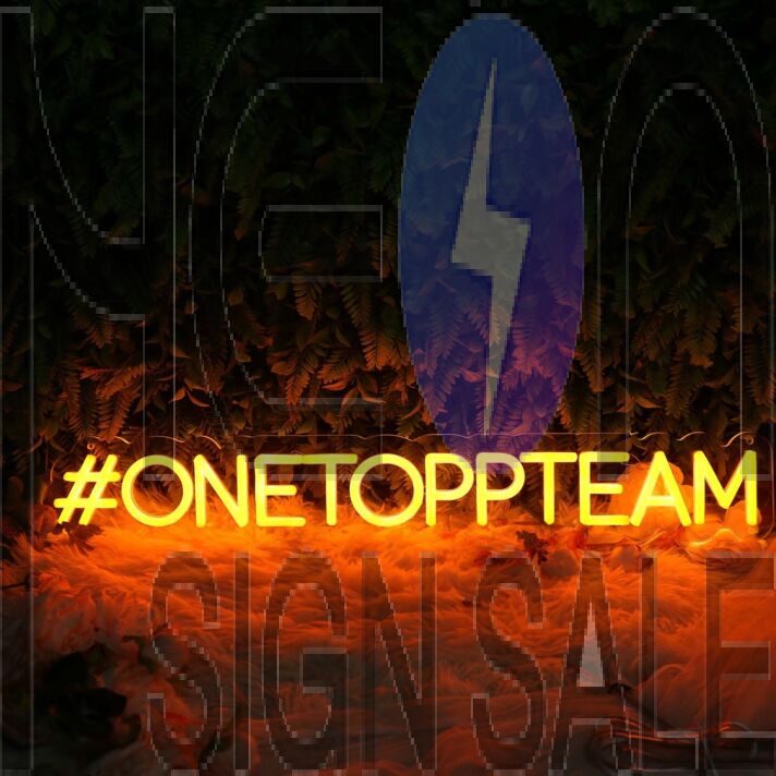ONETOPPTEAM Orange Neon Sign