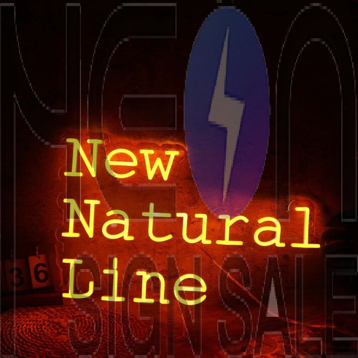 New Natural Line Orange Neon Sign