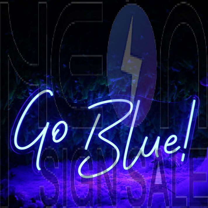 Go Blue Custom Neon Sign