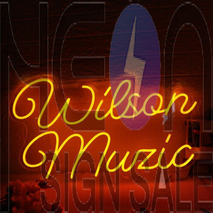 Wilson Music Orange Neon Sign