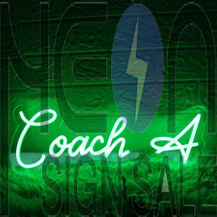 Coach A Green Neon Sign