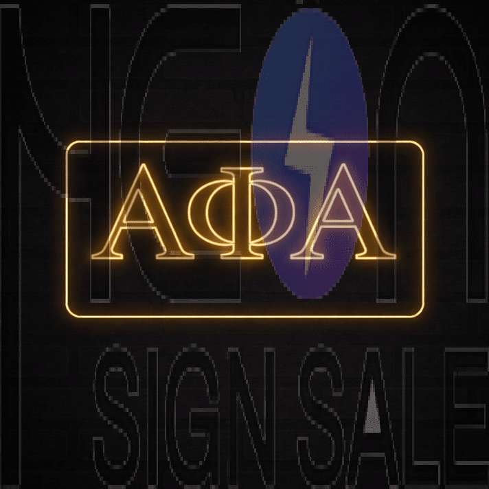 Alpha Phi Alpha ΑΦΑ LED Neon Sign Celebrating Brotherhood and Excellence