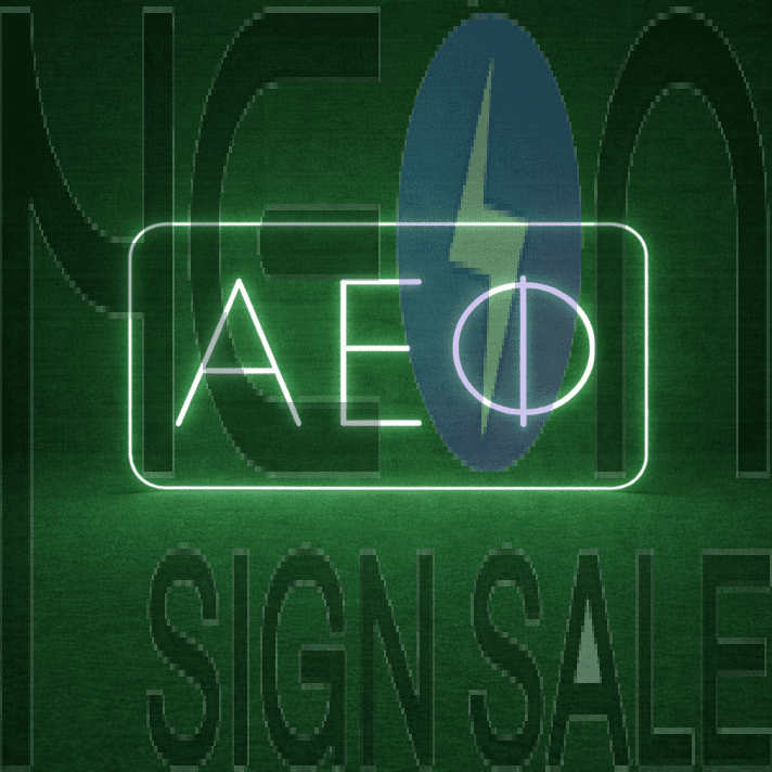 Alpha Epsilon Phi ΑΕΦ LED Neon Sign Celebrating Sisterhood and Empowerment