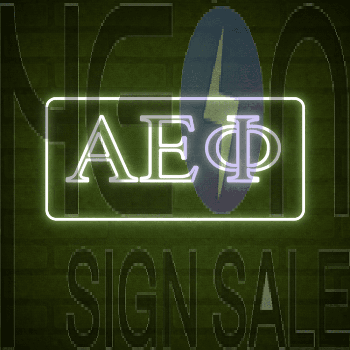 Alpha Epsilon Phi ΑΕΦ LED Neon Sign Celebrating Sisterhood and Unity