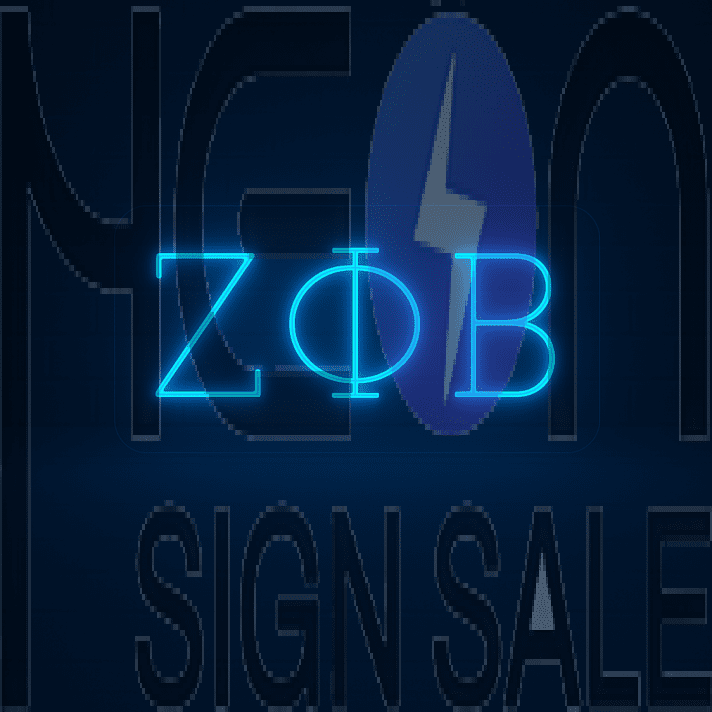 Zeta Phi Beta ΖΦΒ LED Neon Sign Celebrating Sisterhood and Service