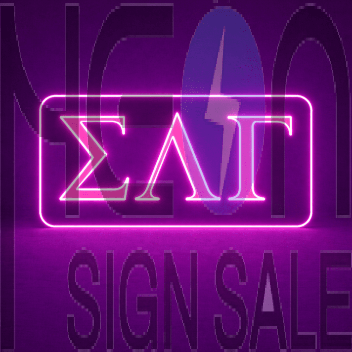 Sigma Lambda Gamma ΣΛΓ LED Neon Sign Celebrating Sisterhood and Empowerment