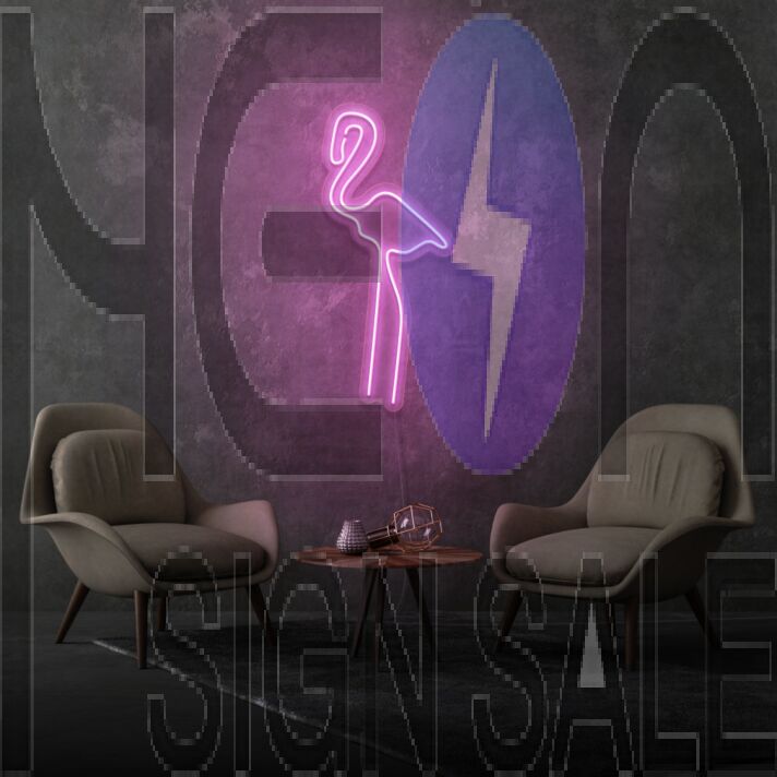 Flamingo room neon sign