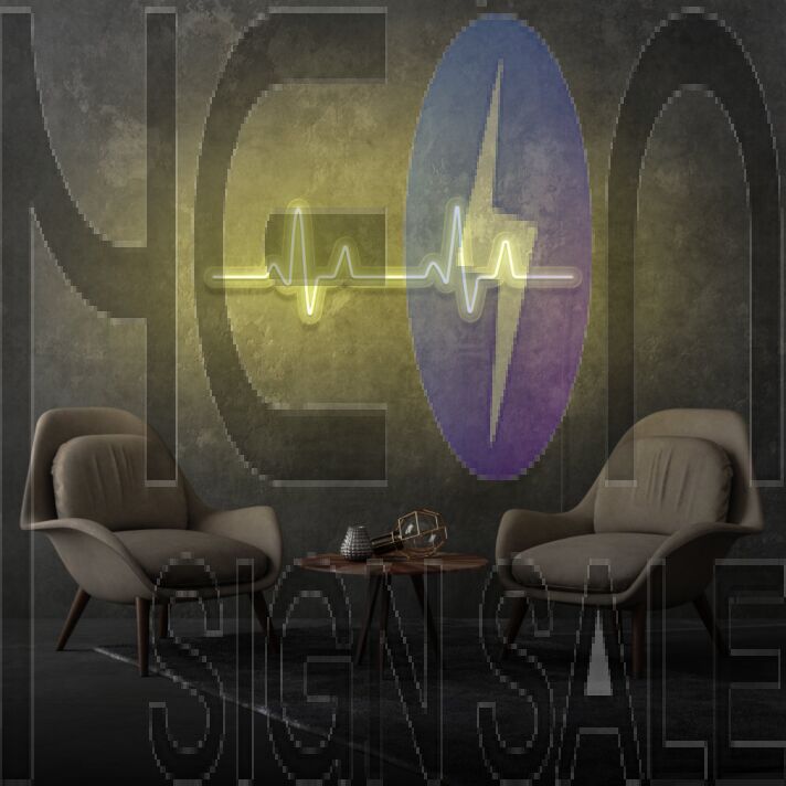 Aesthetic neon heartbeat light