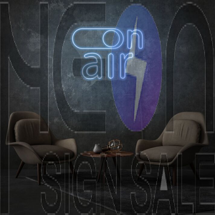 On Air Sign Neon Dynamic Broadcasting Energy