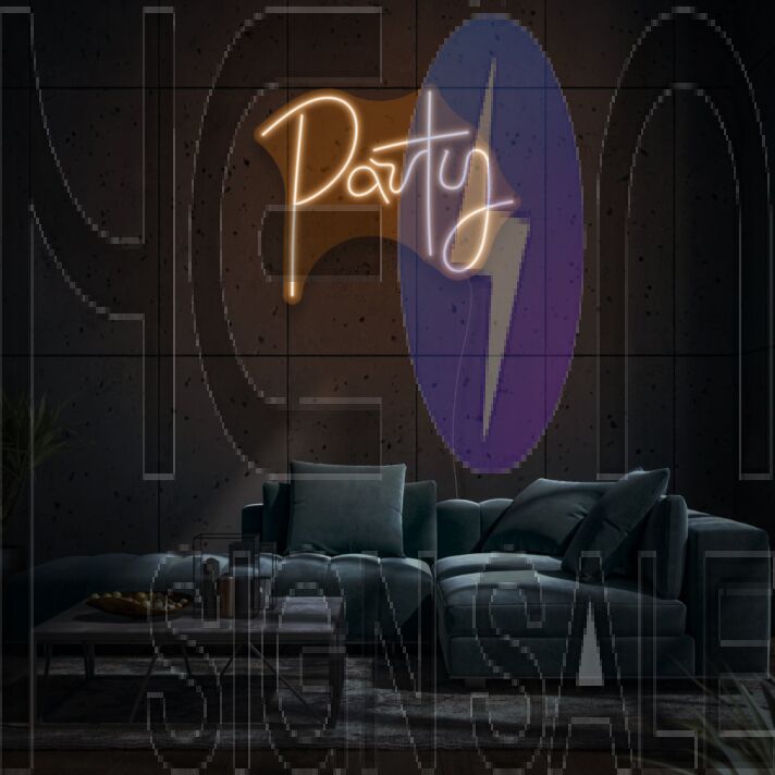 Party Neon Lettering Fun and Festive Atmosphere