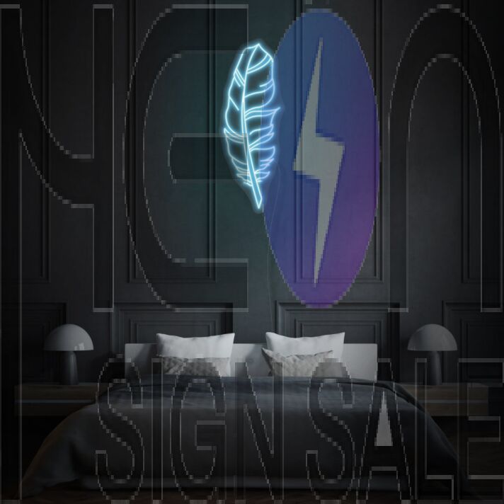 Feather Neon Art Delicate and Ethereal Beauty