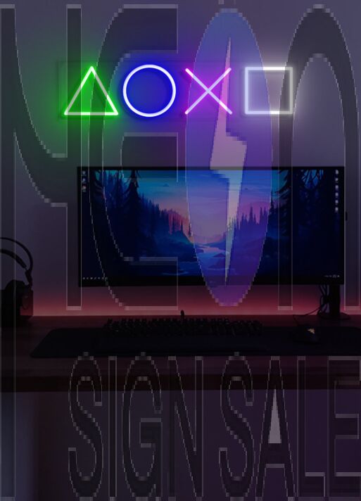 Playstation Neon Home of Digital Adventures