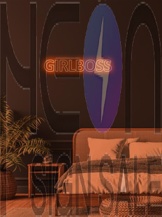 Girlboss Neon Empowerment for Aspiring Leaders