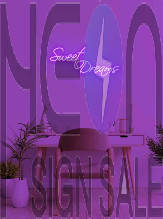 Sweet dreams Neon Whispers of Nighttime Wonders