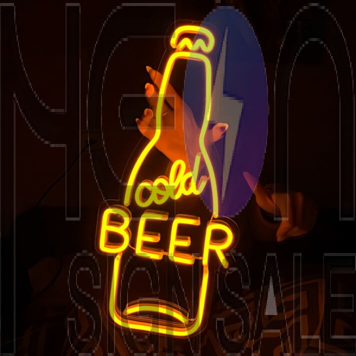 Customize Cold Beer Neon Refreshment on Tap