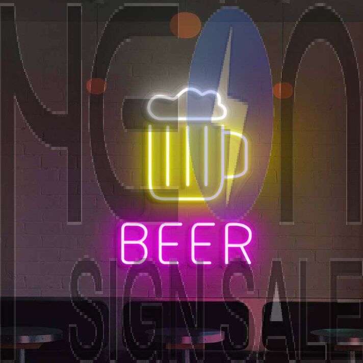 Customize Beer Chilled Neon Cheers for Brew Lovers