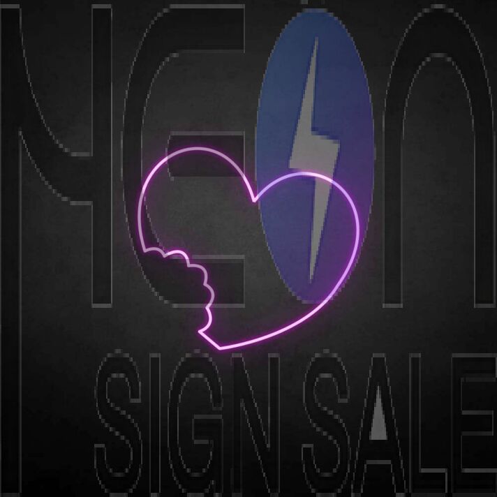 'The imperfect love' neon sign