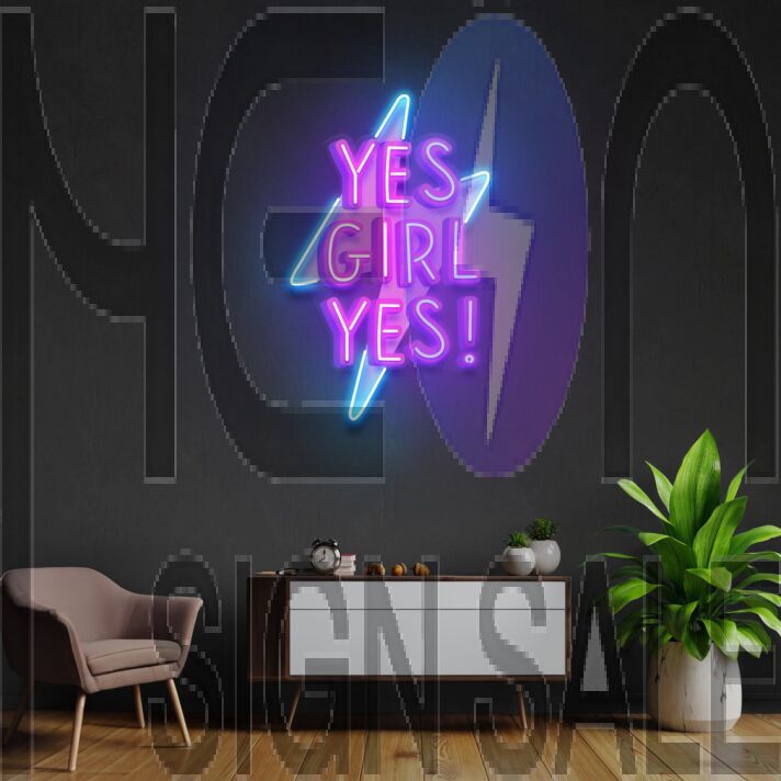 Yes Girl Yes Led Neon Acrylic Artwork