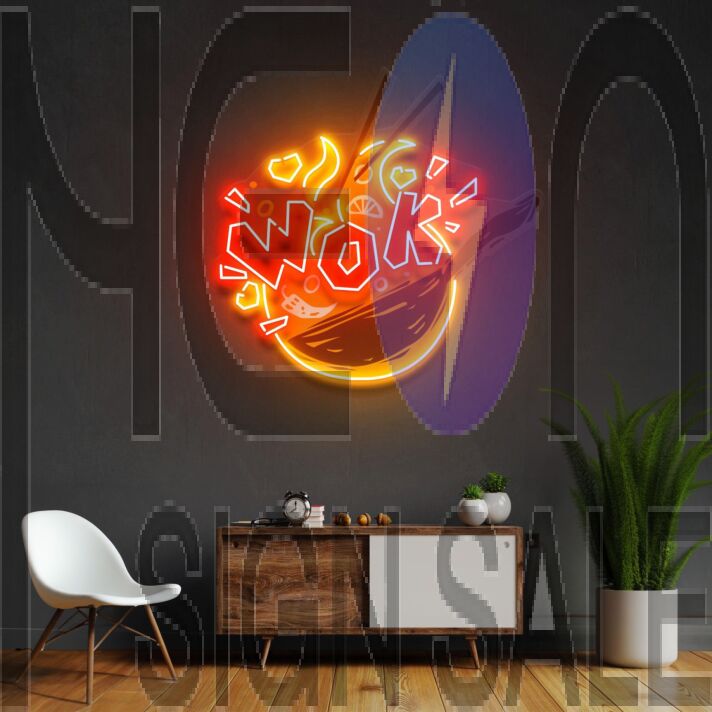 Wok Led Neon Acrylic Artwork