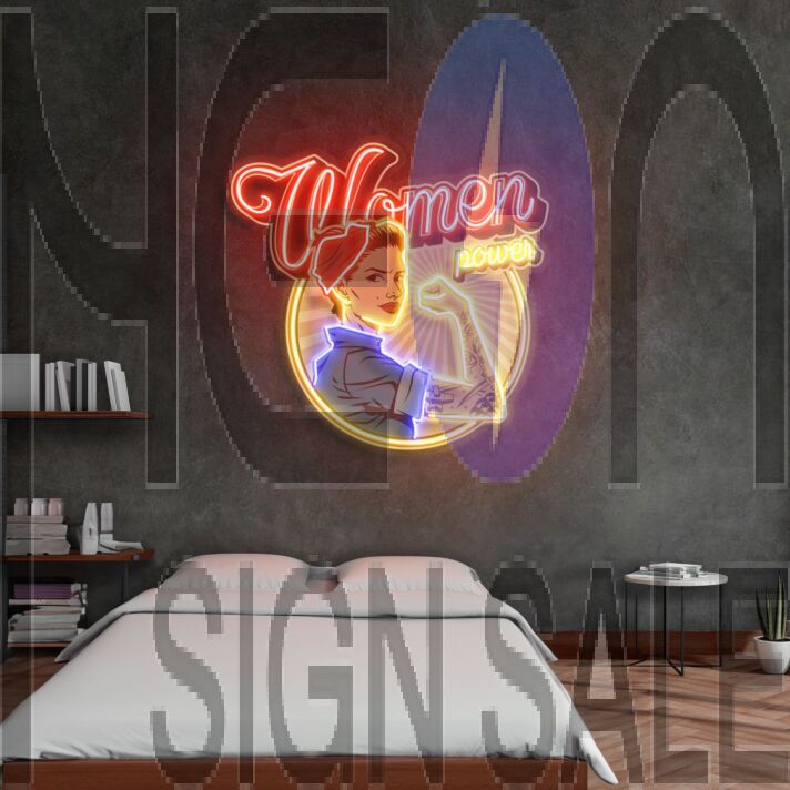 Women In Power Led Neon Acrylic Artwork