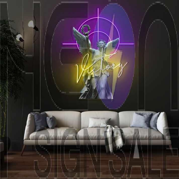 Winged Victory Neon X Acrylic Artwork