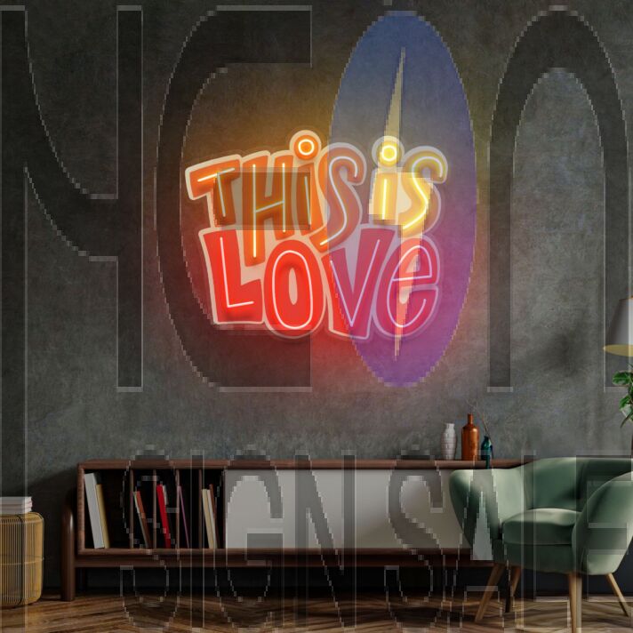 This Is Love Led Neon Sign Light Pop Art