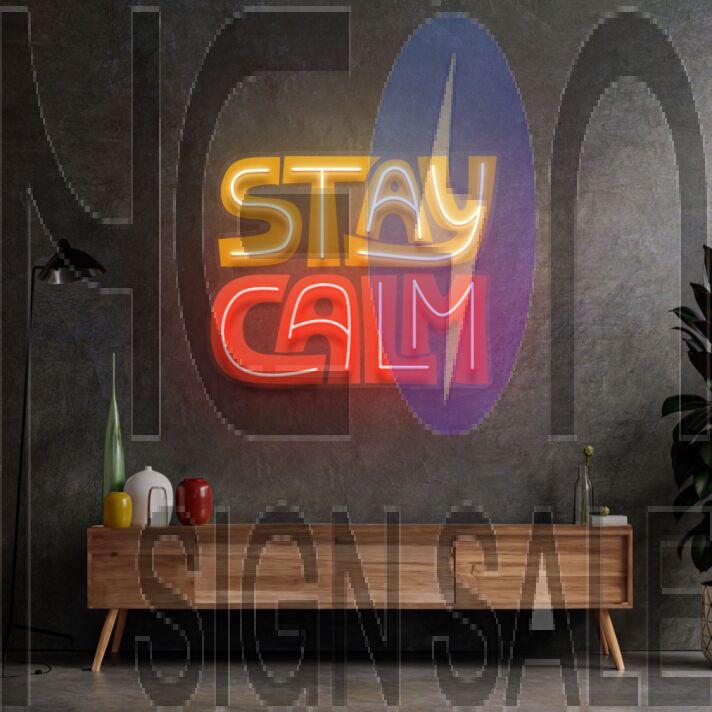 Stay Calm Led Neon Sign Light Pop Art