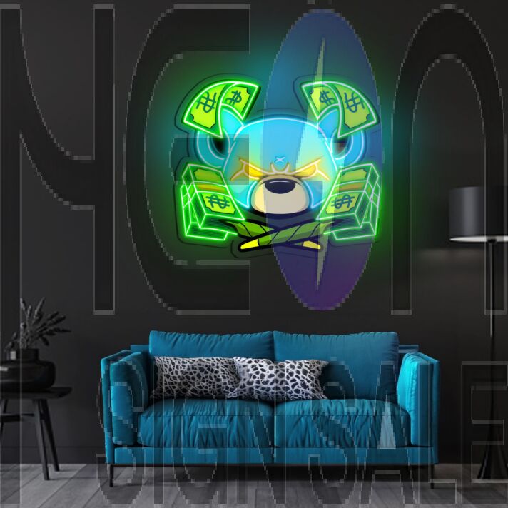 Rat Rich Cartoon Neon Sign X Acrylic Artwork