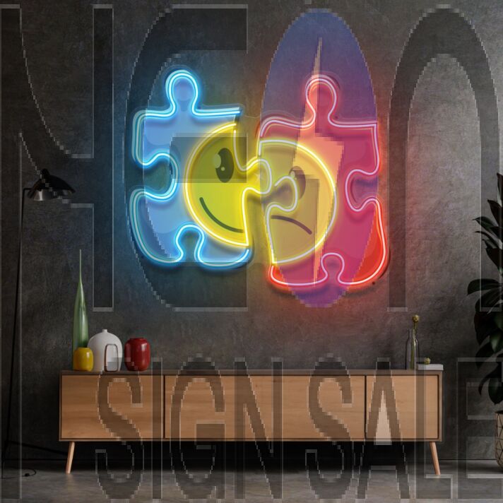 Puzzle Led Neon Sign Light Pop Art