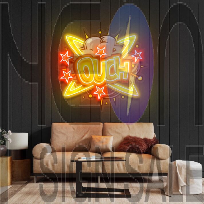 Ouch Led Neon Acrylic Artwork