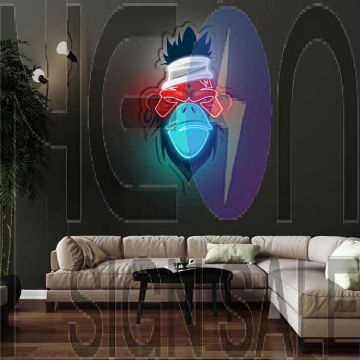 Mad Monkey Neon X Acrylic Artwork