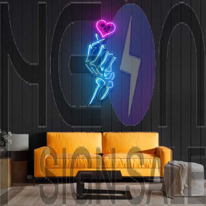 Love Hands Led Neon Acrylic Artwork