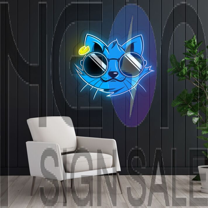 Cat Iron Man Neon Sign X Acrylic Artwork