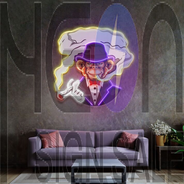 Boss Monkey Led Neon Sign Light Pop Art