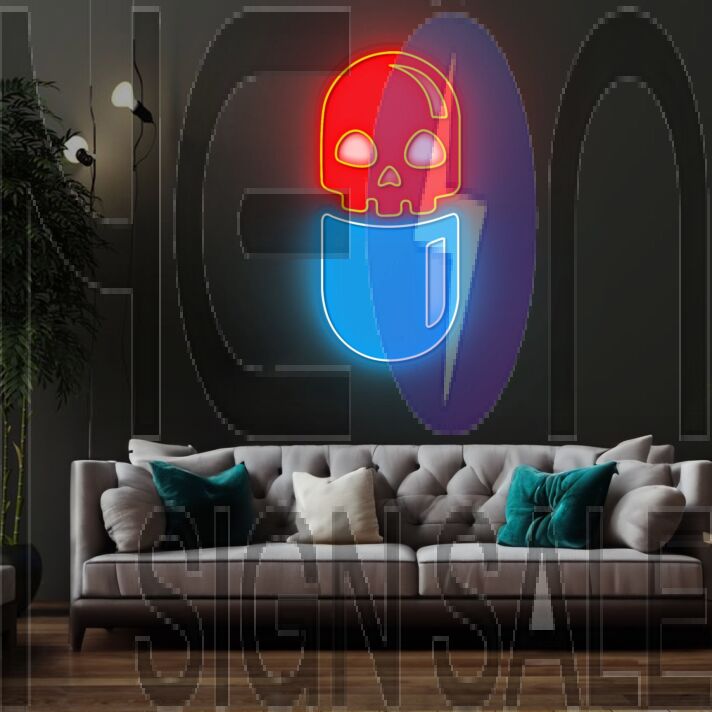 Chill Pill Neon X Acrylic Artwork