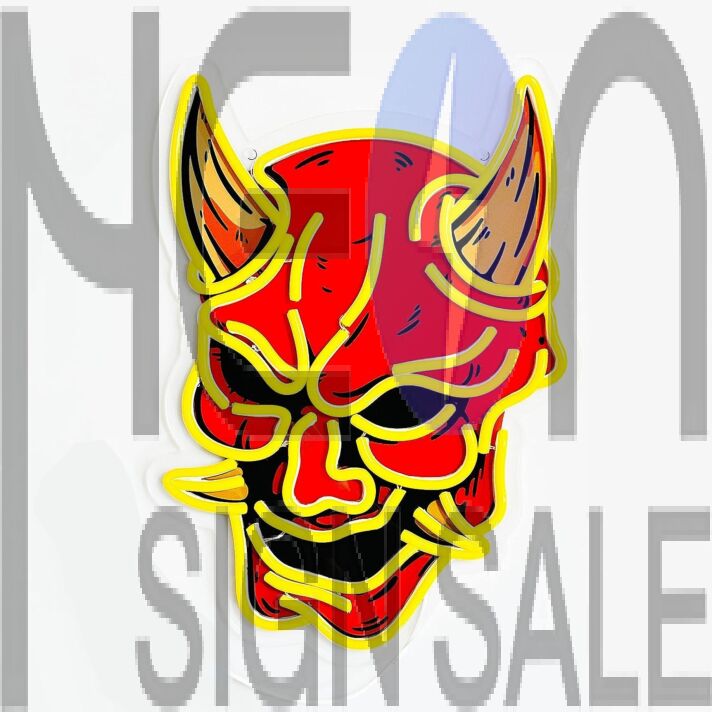 Demon Mask Led Neon Sign Light Pop Art