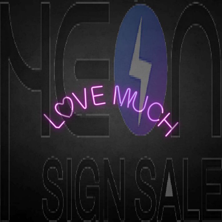 'Love a lot' neon sign