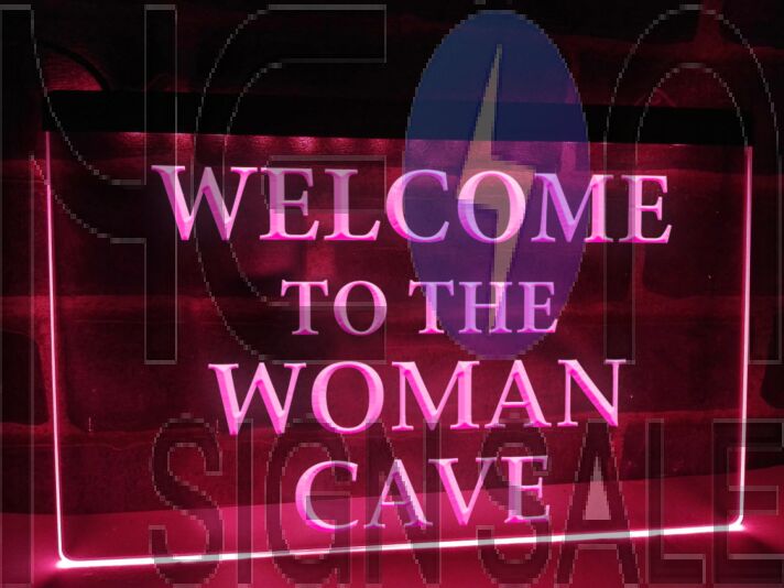 Woman Cave Hanging Neon Sign