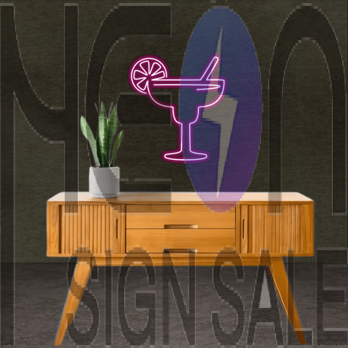 Cocktail Glass Neon Sign