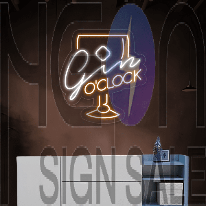 Elegant Wine Glass Neon Light