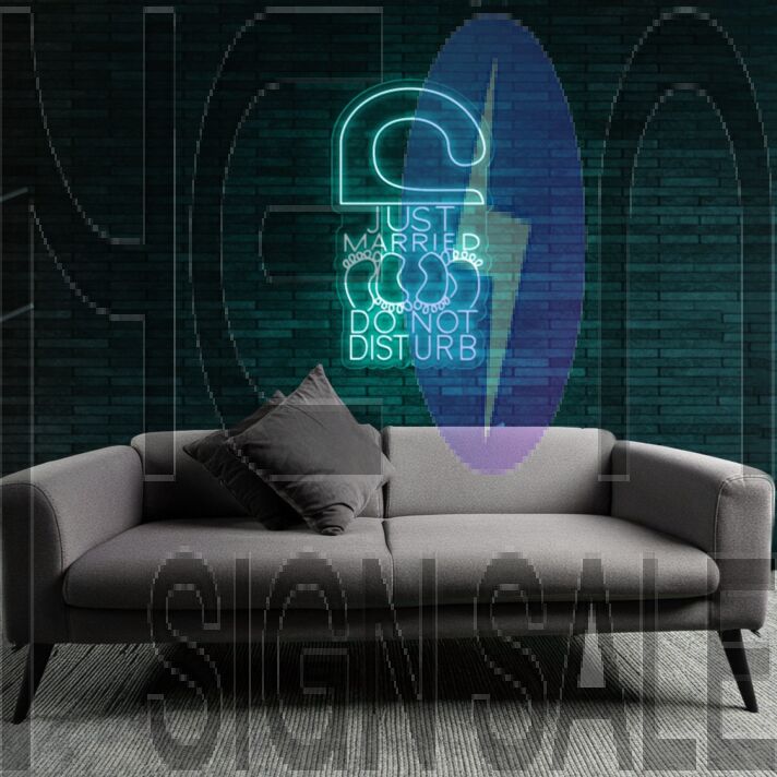 JUST MARRIED DO NOT DISTURB Romantic Wedding Sign Neon